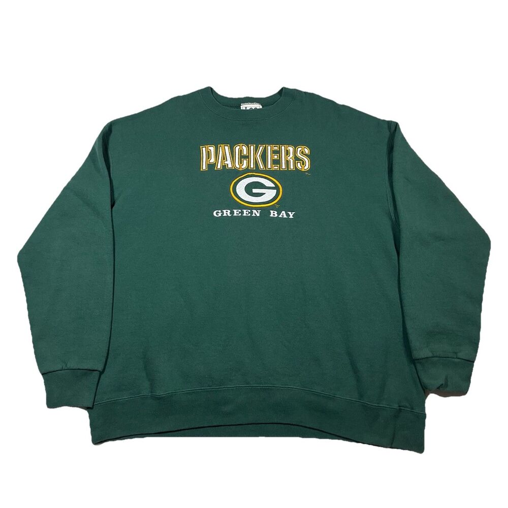 Vintage Lee Sport Green Bay Packers Embroidered Crewneck Sweatshirt USA XL